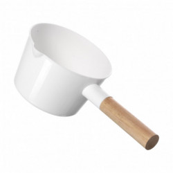 Water Scoop Portable Lightweight Simple Wooden Long Handle Plastic Water Ladle for Home