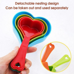 4pcs Measuring Spoon Cups Tea Coffee Flour Scoop Scale Plastic Cookie 4pcs Measuring Spoon Cups Tea Coffee Flour Scoop Scale Plastic Cookie