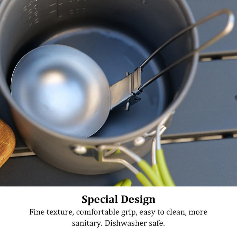 Camping Folding Handle Spoon Outdoor Skimmer Multi-functional Home