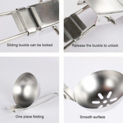 Camping Folding Handle Spoon Outdoor Skimmer Multi-functional Home Camping Folding Handle Spoon Outdoor Skimmer Multi-functional Home