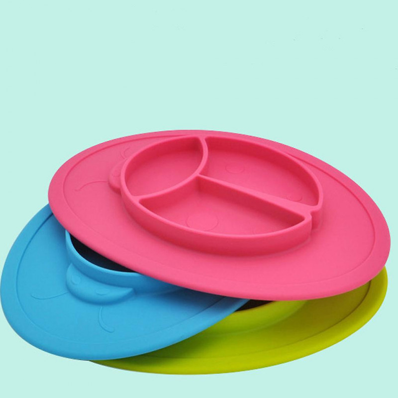 Bowls Cute Solid Color Lightweight Silicone Dishes Children