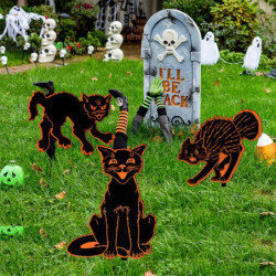 1/2 Black Signs Cat Durable And Stylish Garden Decoration For