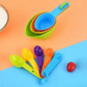 1 Set Measuring Spoon Hanging Hole Design Precise with Clear Scale Convenient DIY Cake Plastic Multi