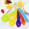 1 Set Measuring Spoon Hanging Hole Design Precise with Clear Scale Convenient DIY Cake Plastic Multi