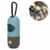 Distributeur de sac à crottes pour chiens avec lampe de poche LED intégrée et clip en métal