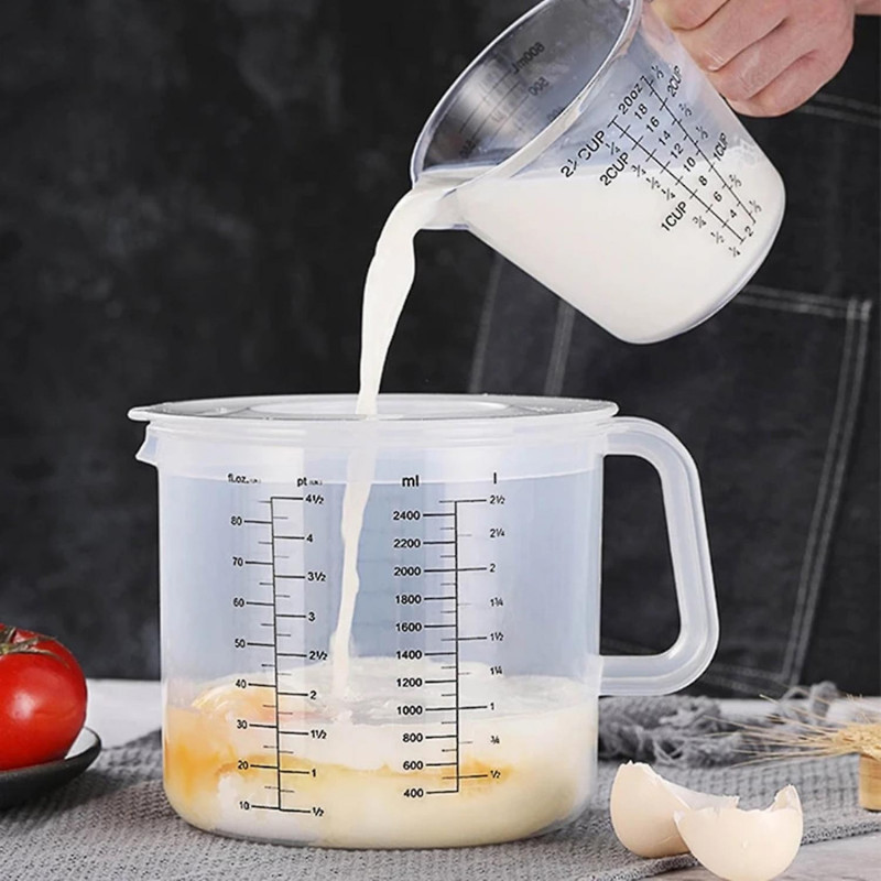OuZhan 2500ml Measuring Cup Food Grade Large Capacity Good Seal Effect High Accuracy Leakproof