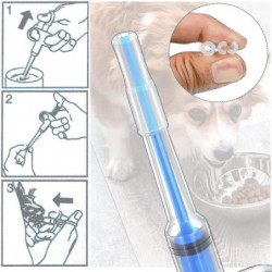 Cat Pill Shooter Pill Dispenser Pet Tablet Syringe Pusher Soft Tip (blue 2 Pieces)
