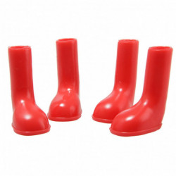 4 Pcs Pet Rain Boots Chaussures Stretchy Waterproof Anti-slip Portable Pour Chien Chiot