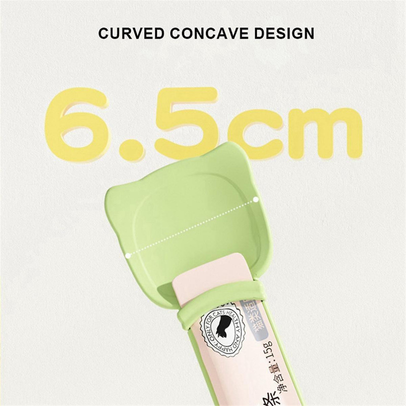 Pet Feeder Spoon Cat Snack Liquid Food Squeeze Tools Multifunctional Cat Feeding Spoon Green