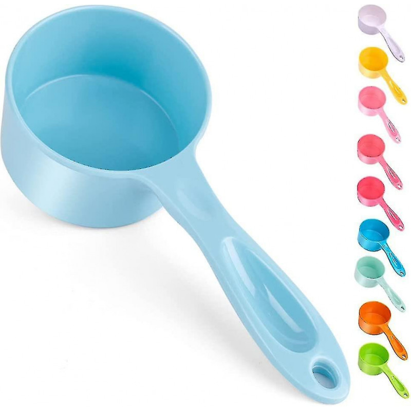 Sturdy Melamine Food Scoop For Dogs Cats Birds, Measuring Cup, Long Comfortable Handle