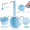 Sturdy Melamine Food Scoop For Dogs Cats Birds, Measuring Cup, Long Comfortable Handle