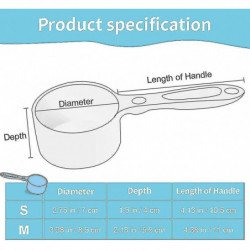 Sturdy Melamine Food Scoop For Dogs Cats Birds, Measuring Cup, Long Comfortable Handle Sturdy Melamine Food Scoop For Dogs Cats Birds, Measuring Cup, Long Comfortable Handle