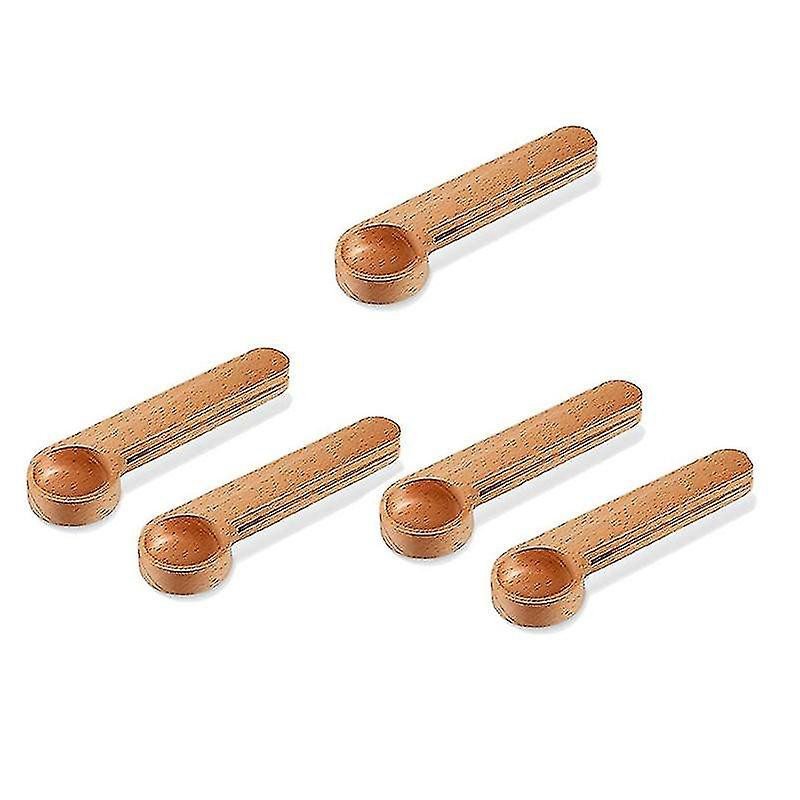 5 Pcs Scoop Bag Clip Measure Spoon 2-in-1 Compatible With ,tea
