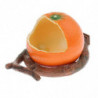 Pet Food Bird Food Bowl Feeding Cup Hamster Drinking Water Dish Orange