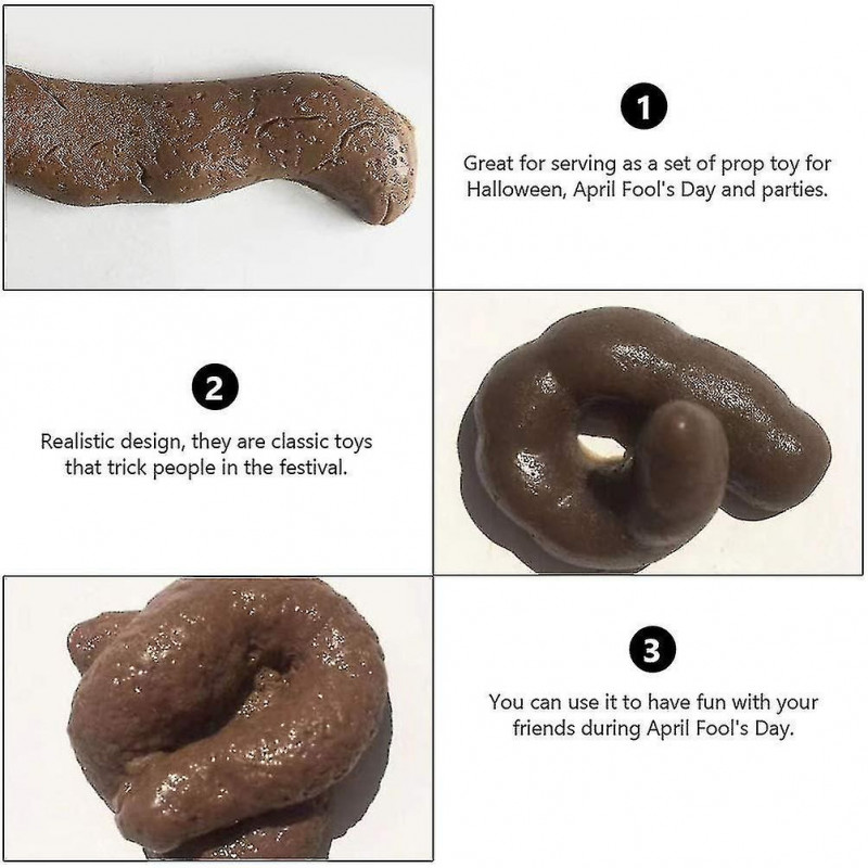 Set Of 1 Realistic Poop Dummy Poop Crap Dog Poop Halloween Easter Prank Props Gross Toys With Storage Bag