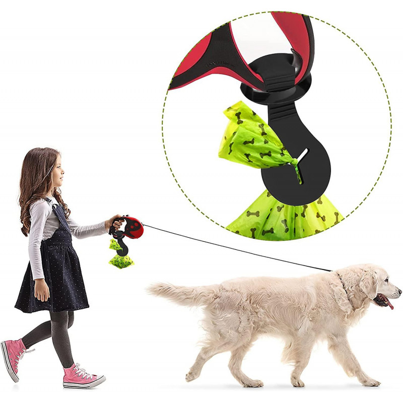 Dog Poop Bag Holder, Dog Leash Waste Bag Holder Silicone Dog Poop Bag Dispenser For Dog Walking Bike Accessory [...]