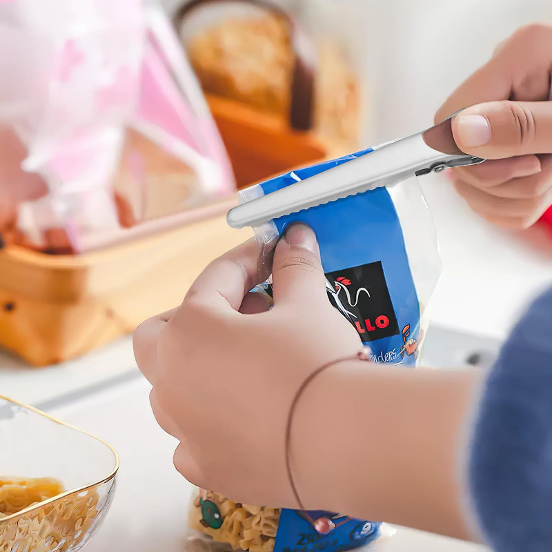 6pcs Stainless Steel Food Storage Bag Sealer Sealing Clip Kitchen Home Clamp Tools