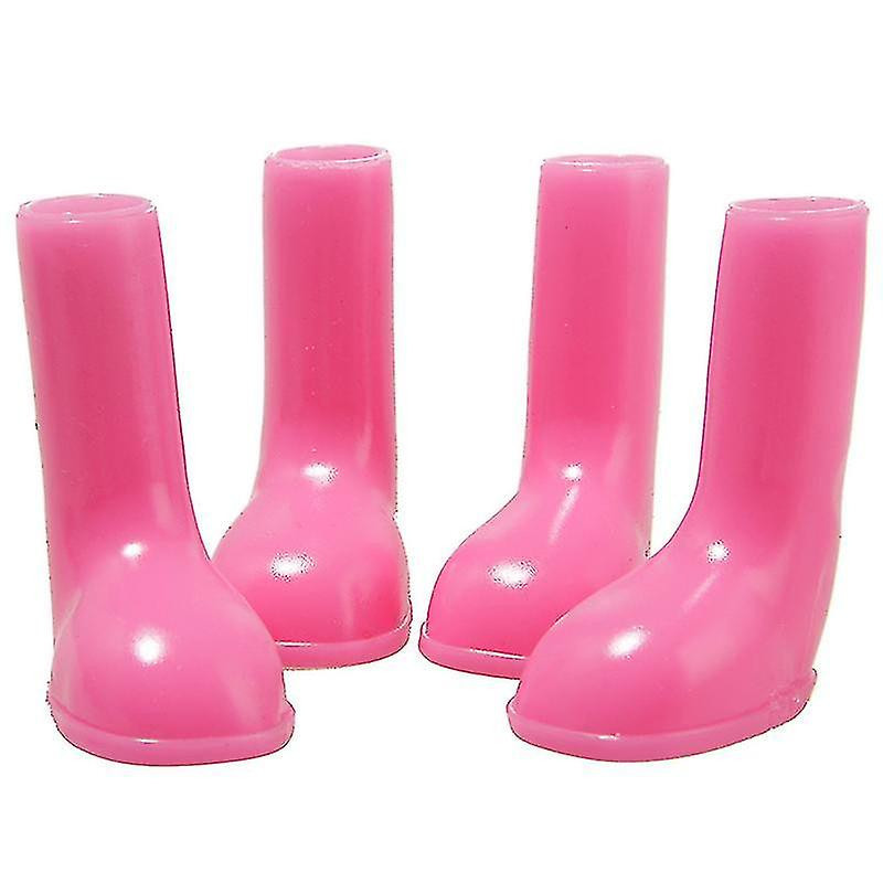 4 Pcs Pet Rain Boots Chaussures Stretchy Waterproof Anti-slip Portable Pour Chien Chiot