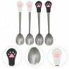4Pcs Dog Cat Spoon Pet Can Spoon Stainless Steel Pet Food Spoon Cat Claw Spoon