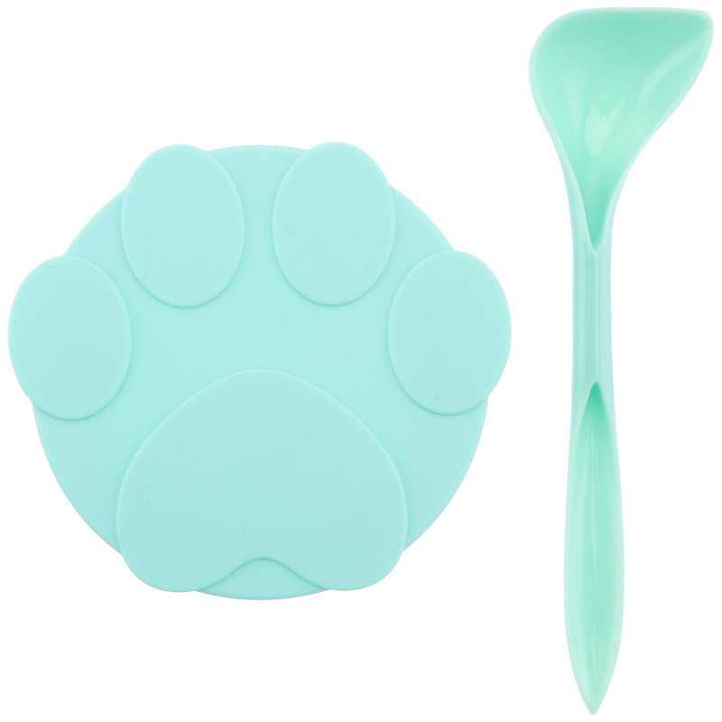 1 Set of Silicone Can Covers Pet Food Spoon Pet Feeding Spoon Silicone Can Lid