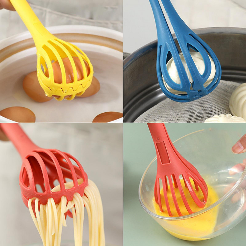 3 In 1 Food Clip & Egg Whisk Food-grade Material Ligthweight Food Clip For Eggs And Noodles
