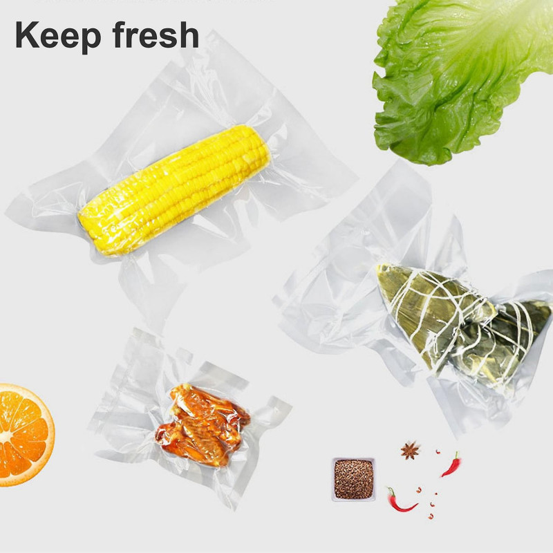 100Pcs/Set Sealing Bag Large Capacity PET Thick Compatible Food Storage Pouch Kitchen Supplies