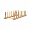 Dishes Drain Rack Space-saving Multi-purpose Kitchen Tool Multi Slots Wooden Plate Water Cup Organiz