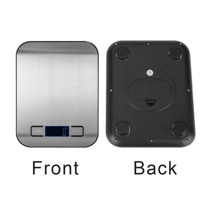Food Weighing LCD Digital Kitchen Scale Measuring Stainless Steel High Accuracy