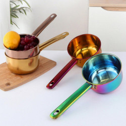 ZHOUBA 1L Slip-resistant Water Scoop Stainless Steel Large Capacity Bathing Ladle for Household ZHOUBA 1L Slip-resistant Water Scoop Stainless Steel Large Capacity Bathing Ladle for Household