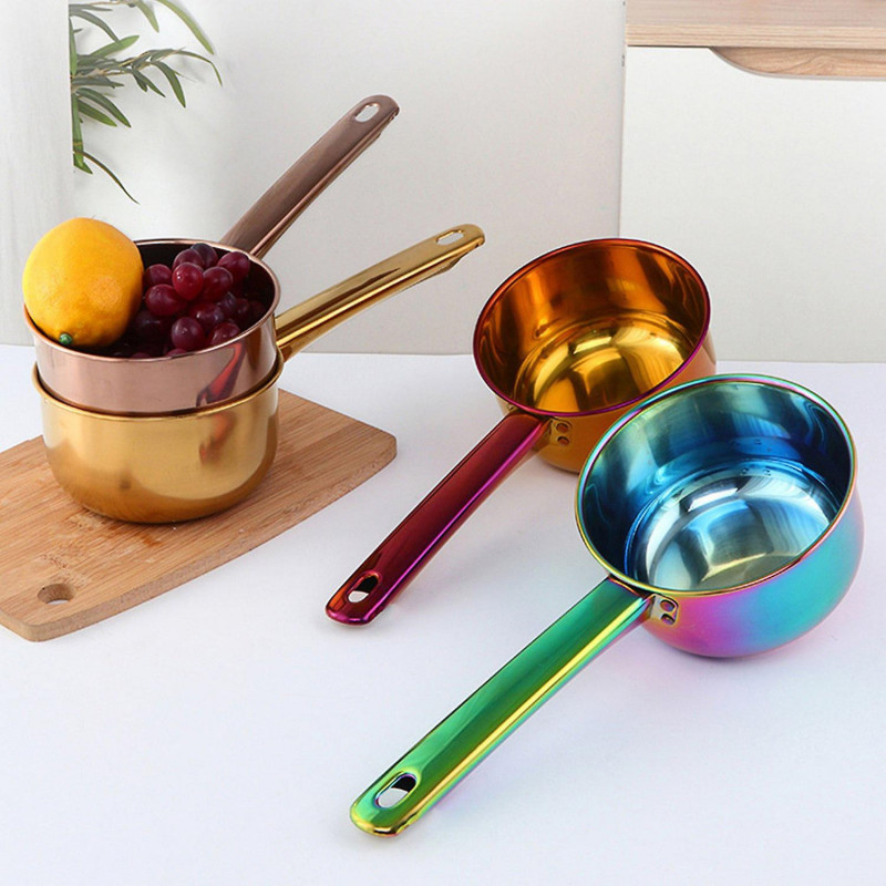 ZHOUBA 1L Slip-resistant Water Scoop Stainless Steel Large Capacity Bathing Ladle for Household