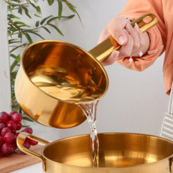 ZHOUBA 1L Slip-resistant Water Scoop Stainless Steel Large Capacity Bathing Ladle for Household ZHOUBA 1L Slip-resistant Water Scoop Stainless Steel Large Capacity Bathing Ladle for Household