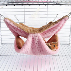 Big Space Double Layer Chain Straps Hanging Pet Sleeping Bag Winter Fleece Solid Color Small Pet Ham Big Space Double Layer Chain Straps Hanging Pet Sleeping Bag Winter Fleece Solid Color Small Pet Ham