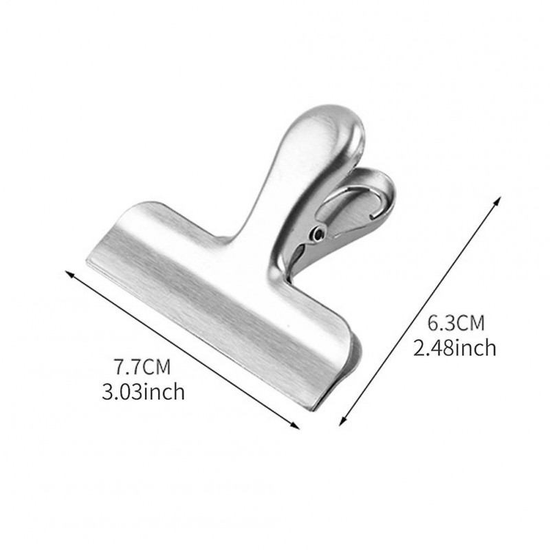 3pcs Bills Sealing Bag Clip Chips Snack Durable For Food T Shape Stainless Steel