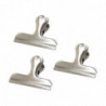 3pcs Bills Sealing Bag Clip Chips Snack Durable For Food T Shape Stainless Steel