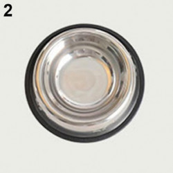 ZHOUBA 1 Pc Stainless Steel Durable Pet Dog Cat Feeding Food Non Slip Bowl Dish ZHOUBA 1 Pc Stainless Steel Durable Pet Dog Cat Feeding Food Non Slip Bowl Dish