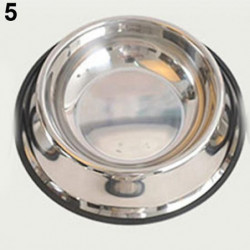 ZHOUBA 1 Pc Stainless Steel Durable Pet Dog Cat Feeding Food Non Slip Bowl Dish ZHOUBA 1 Pc Stainless Steel Durable Pet Dog Cat Feeding Food Non Slip Bowl Dish