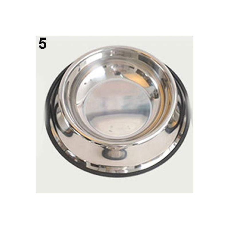 ZHOUBA 1 Pc Stainless Steel Durable Pet Dog Cat Feeding Food Non Slip Bowl Dish