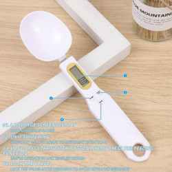 LINJOU Kitchen Portable LCD Spoon Scale for Coffee Baking Cooking Spices Flour 500g/0.1g (White) LINJOU Kitchen Portable LCD Spoon Scale for Coffee Baking Cooking Spices Flour 500g/0.1g (White)
