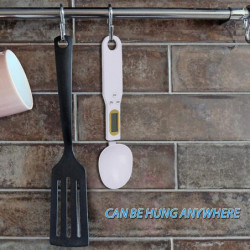LINJOU Kitchen Portable LCD Spoon Scale for Coffee Baking Cooking Spices Flour 500g/0.1g (White) LINJOU Kitchen Portable LCD Spoon Scale for Coffee Baking Cooking Spices Flour 500g/0.1g (White)