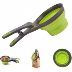Pet Food Spoon - Collapsible Silicone Measuring Cup, 3-in-1 Cat And Dog Food Spoon (folding) Pet Food Spoon - Collapsible Silicone Measuring Cup, 3-in-1 Cat And Dog Food Spoon (folding)