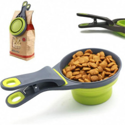Pet Food Spoon - Collapsible Silicone Measuring Cup, 3-in-1 Cat And Dog Food Spoon (folding) Pet Food Spoon - Collapsible Silicone Measuring Cup, 3-in-1 Cat And Dog Food Spoon (folding)