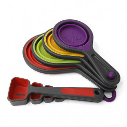 Foldable Silicone Soft Measuring Cups And Spoons, 8-piece Portable Food Grade Silicone Measuring Cups For Liquid [...]