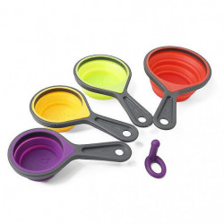 Foldable Silicone Soft Measuring Cups And Spoons, 8-piece Portable Food Grade Silicone Measuring Cups For Liquid [...]