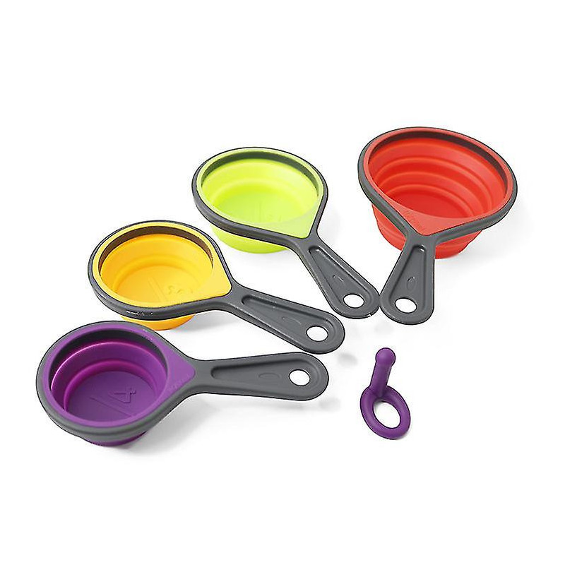 Foldable Silicone Soft Measuring Cups And Spoons, 8-piece Portable Food Grade Silicone Measuring Cups For Liquid [...]
