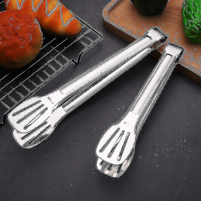 Thickened Stainless Steel Food Clip Food Clip Bread Clip Baking Utensils Kitchen Supplies Three-w
