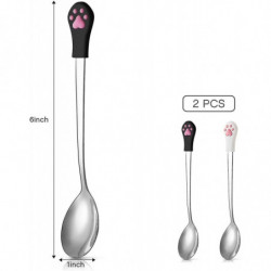 2 Pieces Dog Cat Spoon Pet Can Spoon Stainless Steel Pet Food Spoon Cat Claw Spoon For Dog And Cat Food Can, White [...]