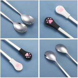 2 Pieces Dog Cat Spoon Pet Can Spoon Stainless Steel Pet Food Spoon Cat Claw Spoon For Dog And Cat Food Can, White [...]