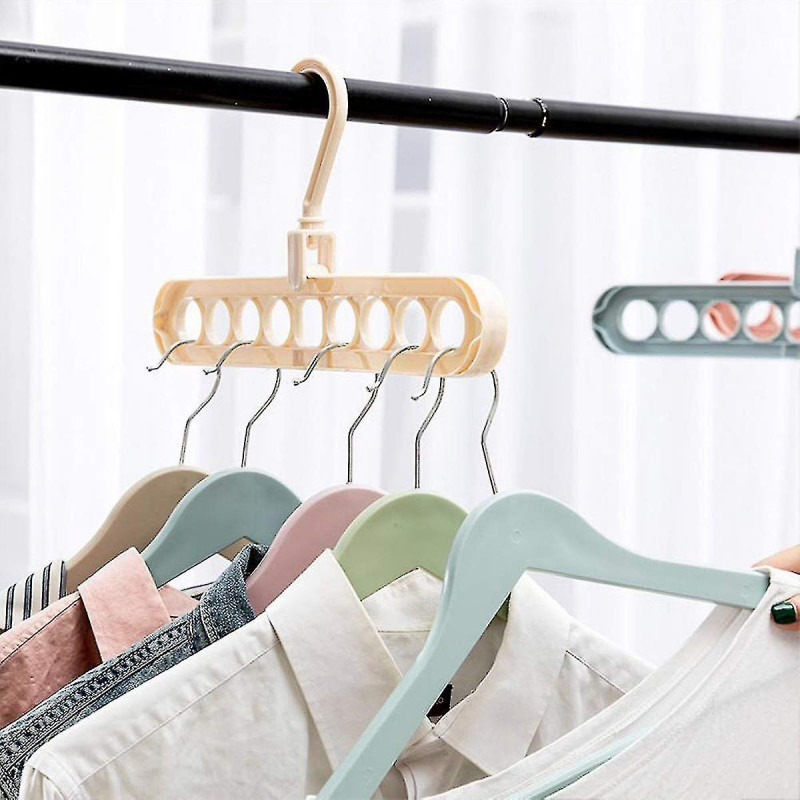 Space Saving Hangers, 4 Pcs Rotate Anti Skid Clothes Organizer(4 Colors)