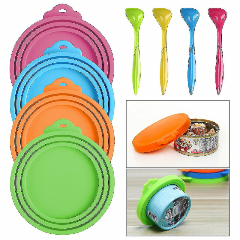 Pet Food Can Cover Silicone Cat Dog Food Can Lids