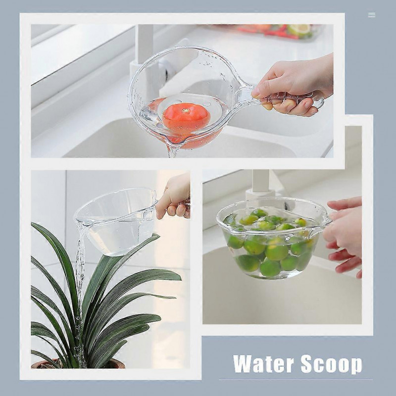 2Pcs Multipurpose Water Scoop Practical Kitchen Plastic Water Scoop for Home
